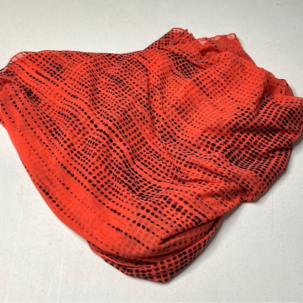 Gottex - Peachy and Black Leopard Print Wrap/Scarf - Picture 11 of 14